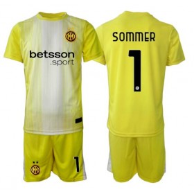 Inter Milan Yann Sommer #1 Keeper Borte skjorte til barn 2025-26 Kortermet (+ korte bukser)